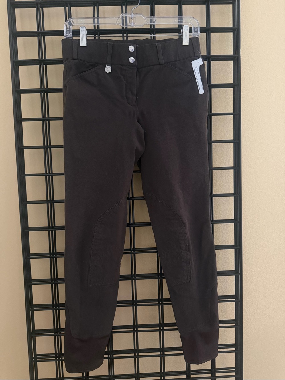 Horze Grand Prix Women’s Riding Breeches Brown Knee Patch Size M Regular EU 40